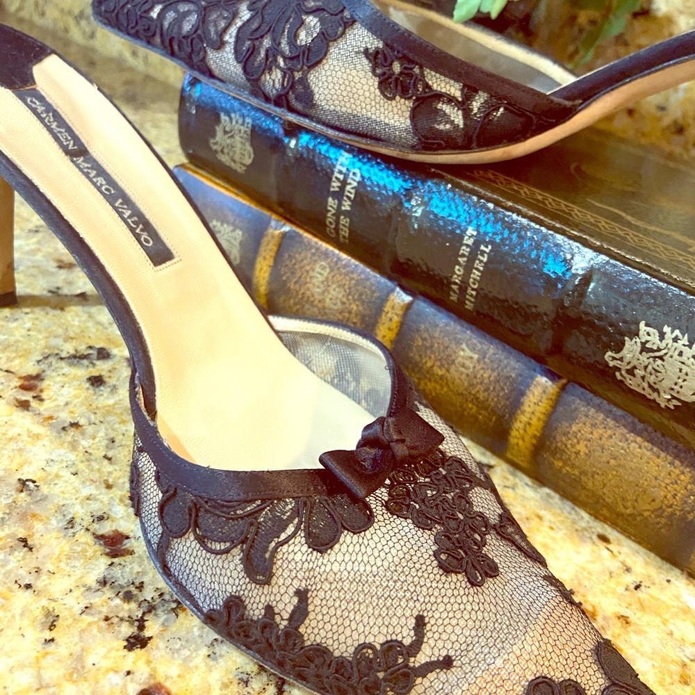 Carmen Marc Valvo Lace Mule